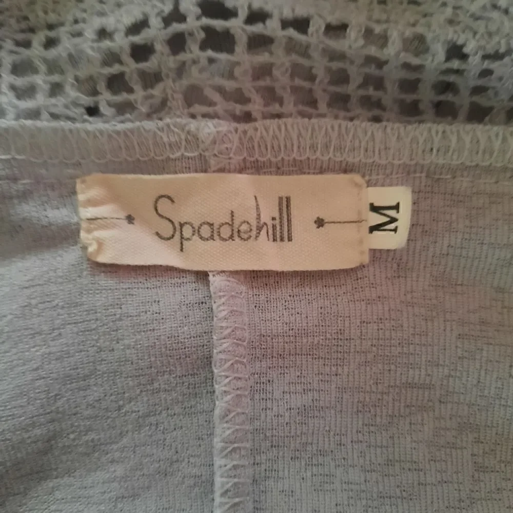 Spadehill Lace Trim Bell Sleeve Coverup Open Cardigan Robe